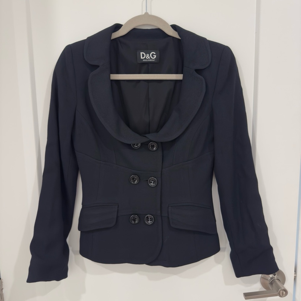 Dolce & Gabbana Women's Black Double-Breasted Blazer